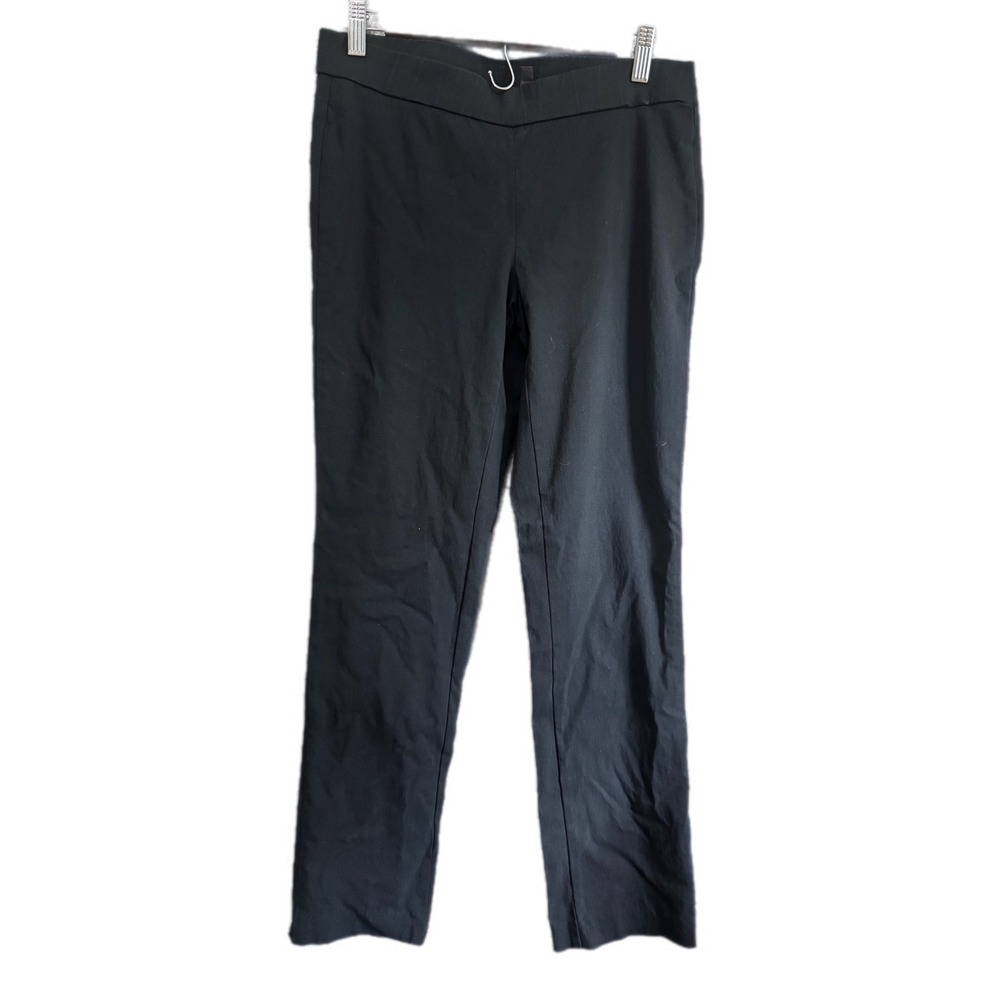 Rafaella Comfort Pants Womens 6 Black Excellent Pull On Straight Leg Trousers